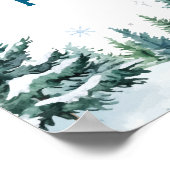 冬のホッキョクグマの最初の年フォトマイルストーンサイン ポスター (角)