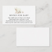 冬のホッキョクグマの本のベビー依頼 エンクロージャーカード (正面/裏面)