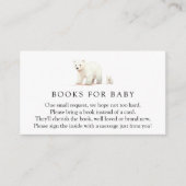 冬のホッキョクグマの本のベビー依頼 エンクロージャーカード (正面)