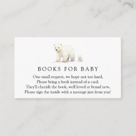 冬のホッキョクグマの本のベビー依頼 エンクロージャーカード