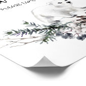 冬のホッキョクグマの赤ちゃんシャワー ポスター (角)