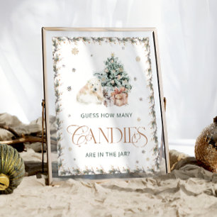 冬のホッキョクグマはキャンディーの数を推測 ポスター