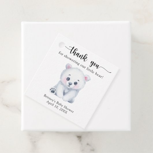 冬のホッキョクグマ感謝してい-あなた フェイバータグ (インサイチュ)