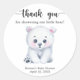 冬のホッキョクグマ感謝してい-あなた ラウンドシール