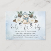 冬のホッキョクグマ男の子の赤ちゃんシャワーベビー エンクロージャーカード (正面)