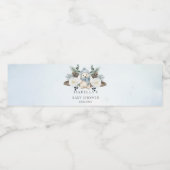 冬のホッキョクグマ男の子の赤ちゃんシャワー ペットボトルラベル (シングルラベル)