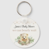 冬のホッキョクグマ男女兼用の赤ちゃんシャワー キーホルダー (正面)
