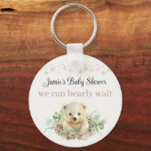 冬のホッキョクグマ男女兼用の赤ちゃんシャワー キーホルダー (正面)