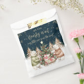 冬のホッキョクグマ雪の結晶ベビーシャワー フェイバーバッグ (封をした状態)