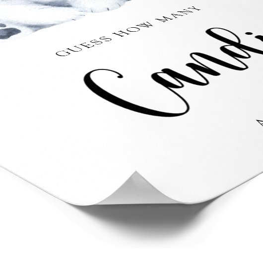 冬のホッキョクグマ – キャンディーの数を推測 ポスター (角)