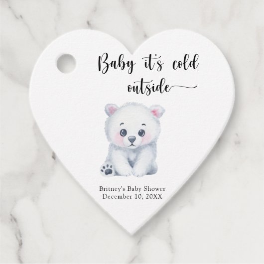 冬のホッキョクグマ – ベビー外は寒い フェイバータグ (正面)