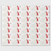 冬のホッキョクグマ ラッピングペーパー (フラット)