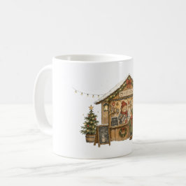 冬のホットココアのクリスマスマーケット コーヒーマグカップ