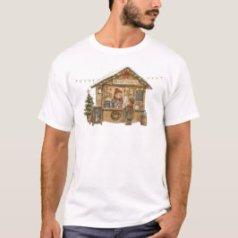 冬のホットココアのクリスマスマーケット Tシャツ