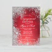 冬のホリデーエンゲージメントディナー招待状 招待状 (スタンド正面)
