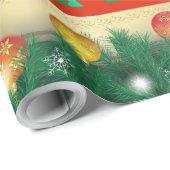 冬のホリデーギフトデコレーションクリスマスモミの木 ラッピングペーパー (ロールコーナー)