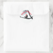 冬のホリデーズバードオンアスノーーブランチ ラウンドシール (バッグ)