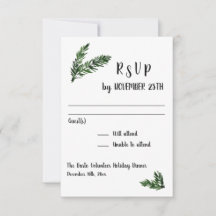冬のホリデーパーティーイベント受付応答RSVP