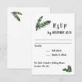 冬のホリデーパーティーイベント受付応答RSVP 出欠カード (正面/裏面)