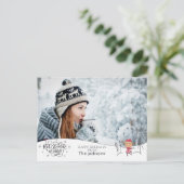 冬のホリデーホットチョコレート天気かわいいオーバーレイ シーズンポストカード (スタンド正面)