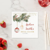 冬のホリデー　デッキ・ザ・ホールス　ブライダルシャワーペーパー スタンダードカクテルナプキン (インサイチュ)