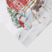 冬のホリデー　納屋のトナカイの女の子　クリスマス 薄葉紙 (詳細)