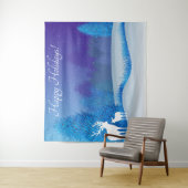 冬のホリデー 背景 シカ タペストリー (インサイチュ)