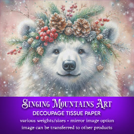冬のホリークラウンクラウンポーラーベアデクページ 薄葉紙