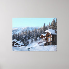 冬のホームシーン キャンバスプリント