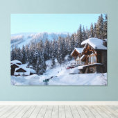 冬のホームシーン キャンバスプリント (インサイチュ (ウッドフロア))