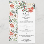 冬のホーリーベリーと花のクリスマスディナー メニュー (正面/裏面)