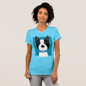 冬のボストンテリア Tシャツ (正面フル)