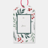 冬のボタニカルホリデーエレガントクリスマスへ ギフトタグ (裏面)