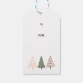 冬のボホナイトメリーツリーのクリスマス ギフトタグ (裏面)
