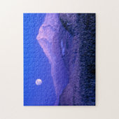 冬のボンドー山オレゴン州の月の出 ジグソーパズル (縦)