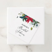 冬のポインセチア ブライダルシャワー フェイバータグ (インサイチュ)