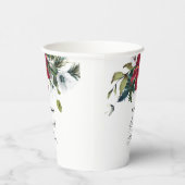 冬のポインセチア ブライダルシャワー 紙コップ (右)