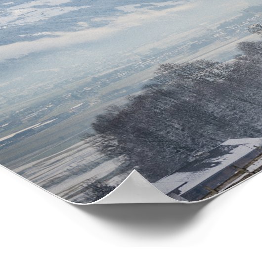 冬のポスターでジレルタルの教会 ポスター (角)