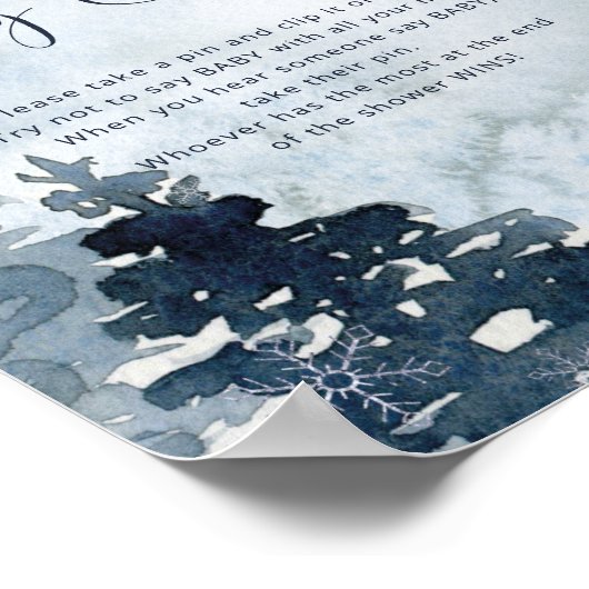 冬のポスターは言わないベビー ポスター (角)