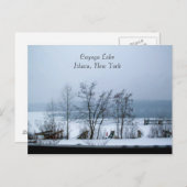 冬のポストカードにカイウガ湖 ポストカード (正面/裏面)