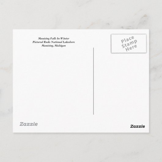 冬のポストカードのコピーで秋をムニジング ポストカード (裏面)