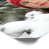 冬のポートレートをフレームにパーソナライズテンプレート簡単 フォトプリント            (角)