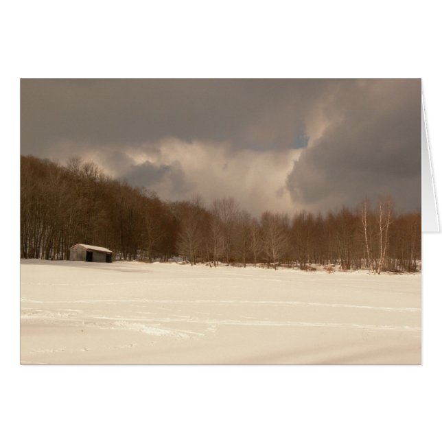 冬のポーランド人の納屋 (正面横)