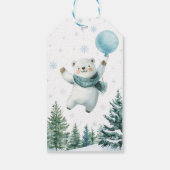 冬のポーラーベアの誕生日パーティー、ありがとう! ギフトタグ (裏面)