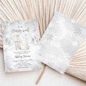 冬のポーラーベアベイビーシャワー 招待状