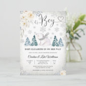 冬のポーラーベアベビーシャワー招待状 招待状 (スタンド正面)