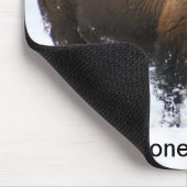 冬のマウスパッドのイエローストーンのバイソン マウスパッド (コーナー)