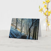 冬のマクレスフィールドフォレスト カード (黄色い花)