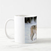 冬のマグのオオカミ コーヒーマグカップ (左)