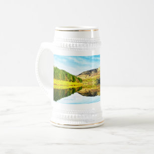 冬のマグカップにドベストン貯水池 ビールジョッキ